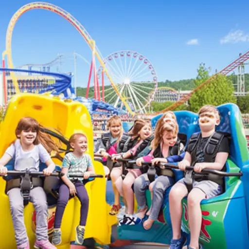 孩子们对游乐场里所有刺激的游乐设施感到兴奋。