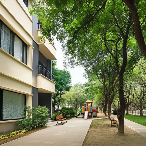 公园就在我家旁边。