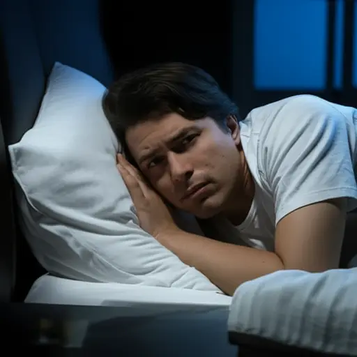 我昨晚太担心了，完全无法入睡。