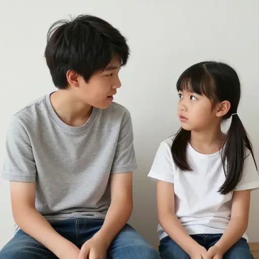 他教了他妹妹很多粗俗的词语。