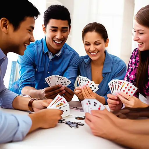 我们经常打牌。