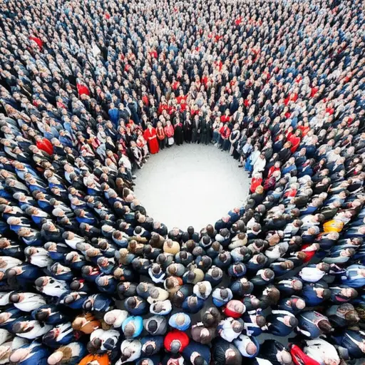 他们被团团围住。