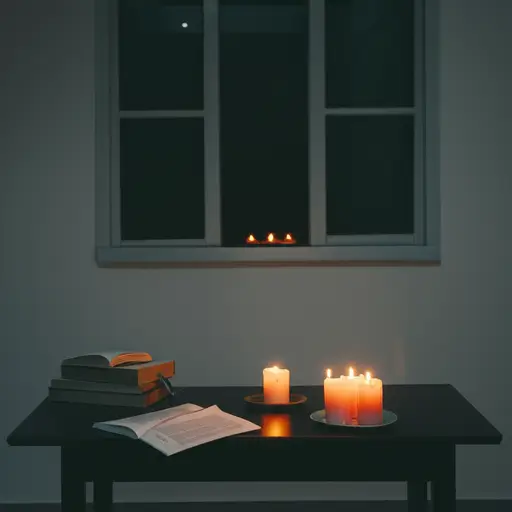 昨晚停电了，所以我们不得不用蜡烛。