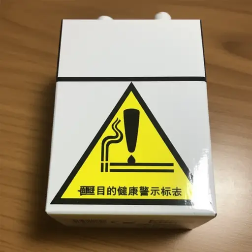 香烟包装上有一个警告，写着‘烟草严重危害健康’。