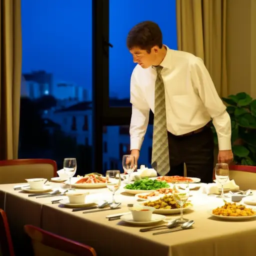 我们到家时他已经把晚餐准备好了。