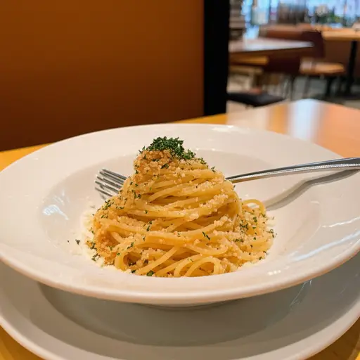 他们上了一道非常美味的意大利面。