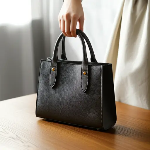 她把她的包放在桌子上。