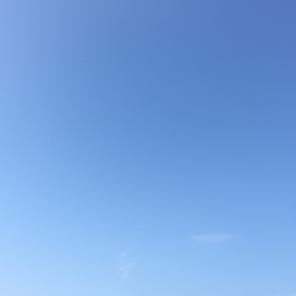 万里无云，晴空万里。