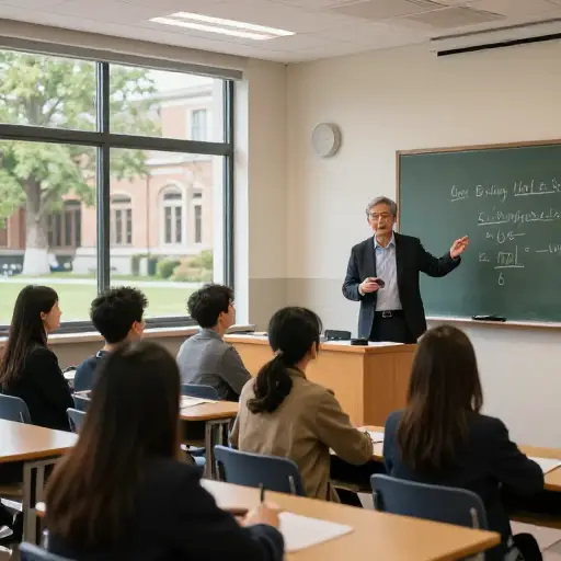 他在文学院教授哲学，并享受那里的跨学科讨论。