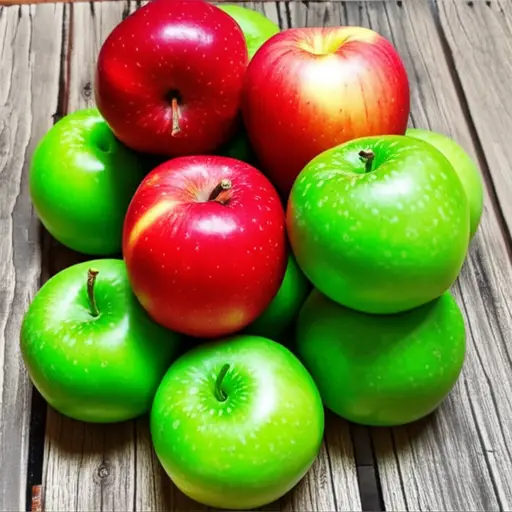 有几个苹果是红色的，其余的是绿色的。