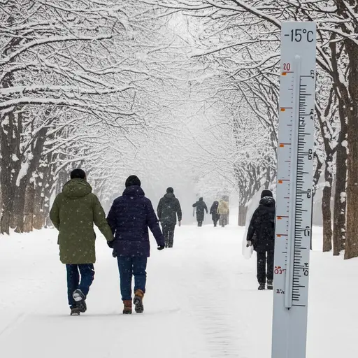 冬天，温度可能降到零下15度。