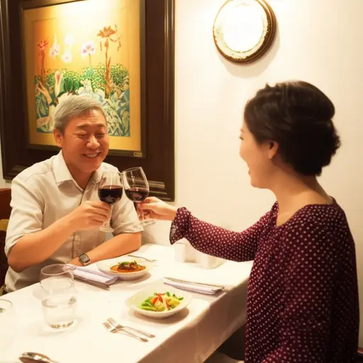 我们总是外出用餐来庆祝我们的结婚纪念日。