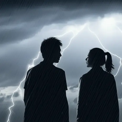 他们说了些关于打雷和下雨的事情。