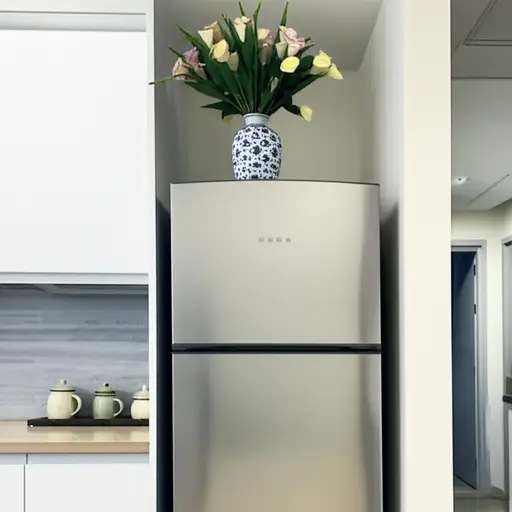 是关于你在厨房冰箱上放的那个漂亮花瓶。