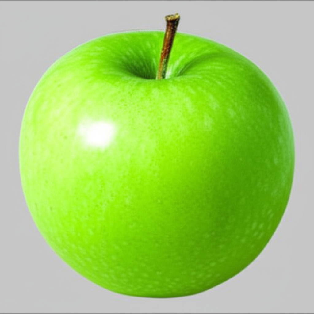 这是一个绿苹果。