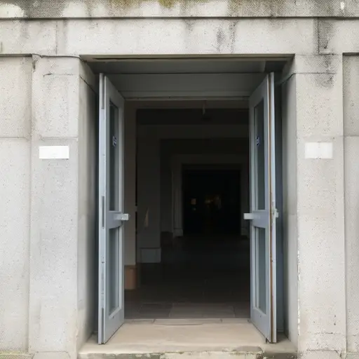 请从后门入口进来。