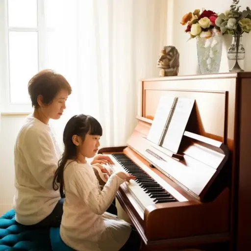 我的钢琴老师每周六下午来我家上课。