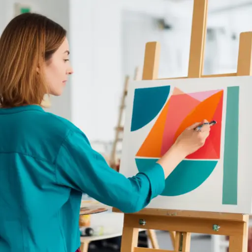 这位艺术家以其采用醒目、简单形状的画作而闻名。