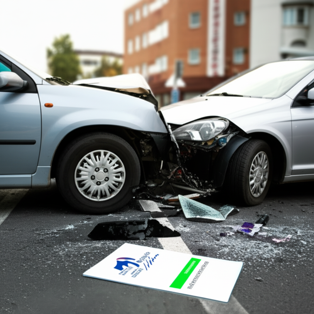 这起事故导致两辆车严重损坏。