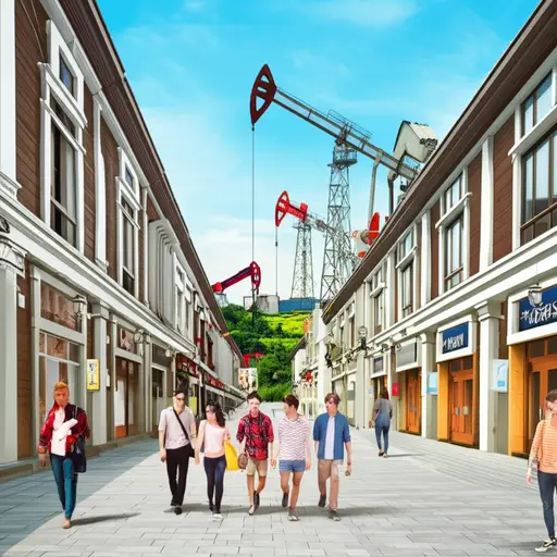 石油的发现给这个城镇带来了许多好处。