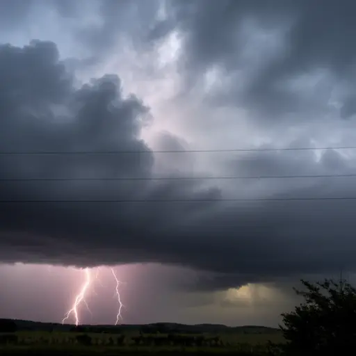 雷暴来的时候，天空会变暗。