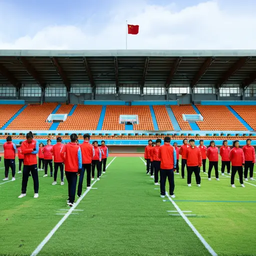 我们队正在为国家锦标赛刻苦训练。