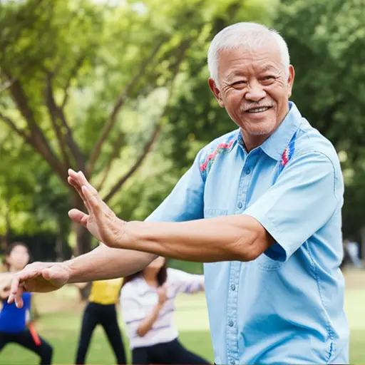 我爷爷虽然年纪大了，但心态很年轻。