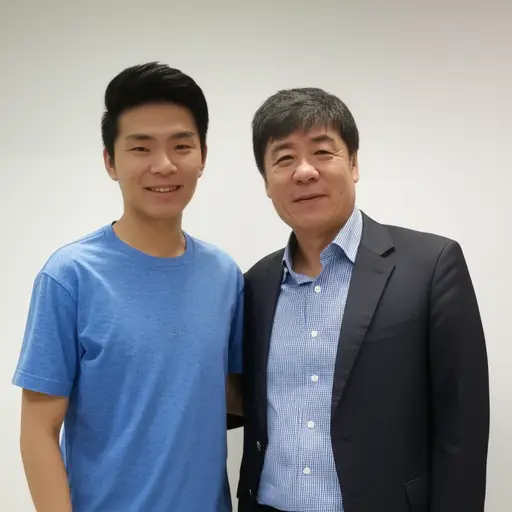 她哥哥现在几乎和他们的父亲一样高了。