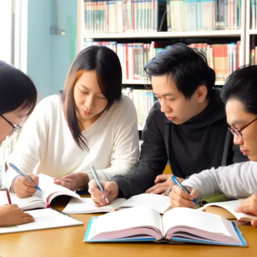 我们四个人组成了一个学习小组，每周末一起学习。