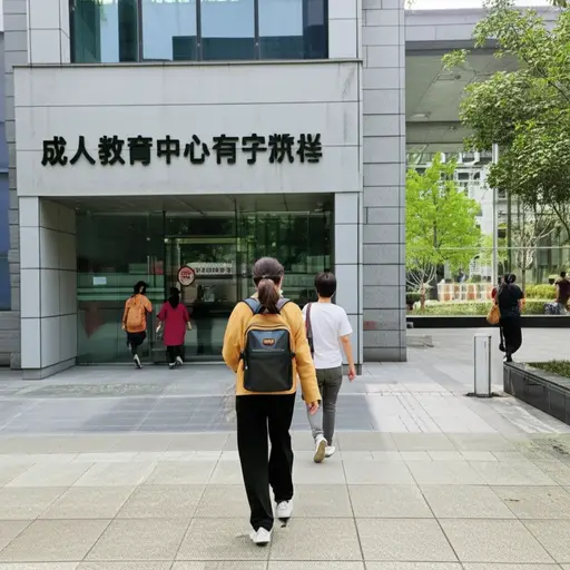 我妈妈去成人教育中心上课。