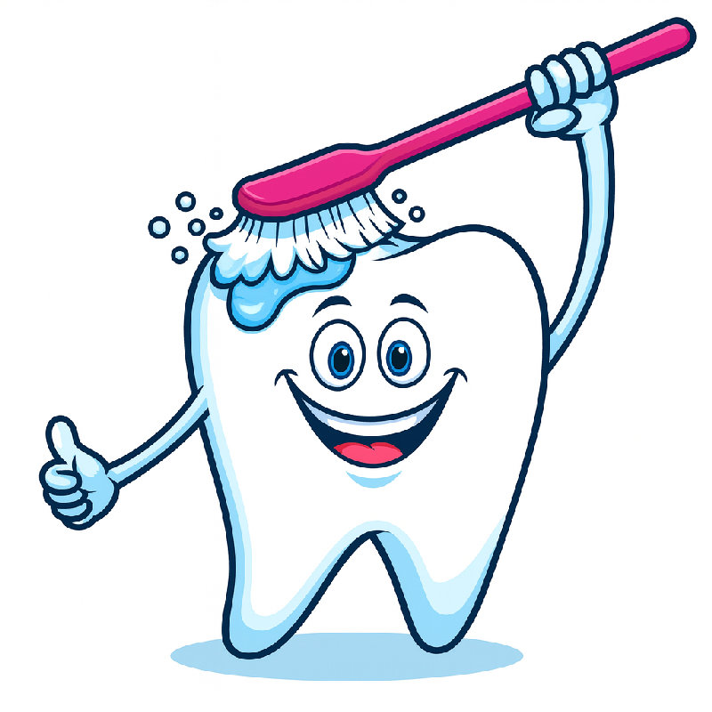 保持牙齿清洁。