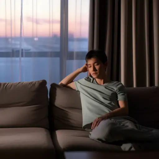 我回到家休息了一会儿。