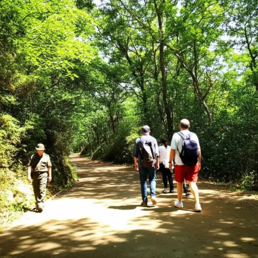 护林员安全地带领我们穿过了茂密的森林。