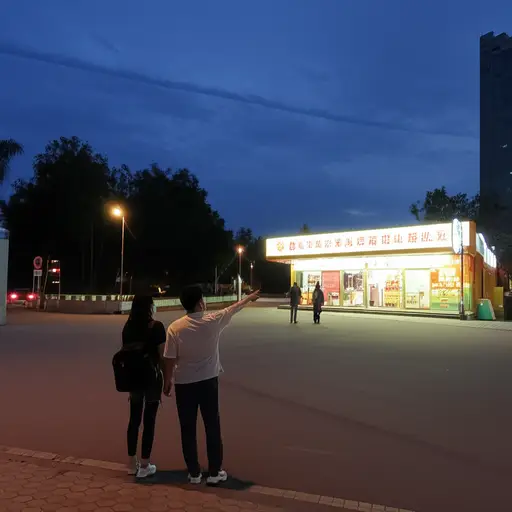 你能步行送我到商店吗？天快黑了。