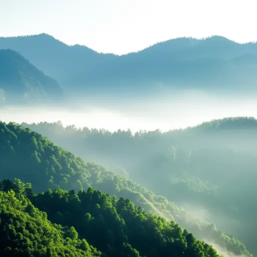 山里的空气异常纯净。