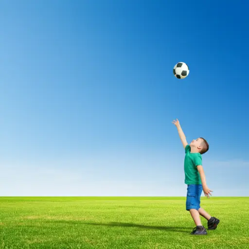 他把球高高地扔向空中。