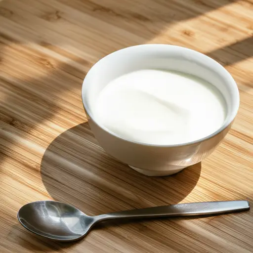 我早餐通常吃纯酸奶。