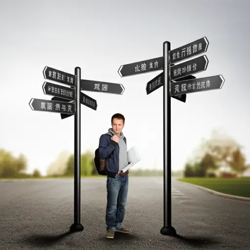 他难以决定要去哪里。