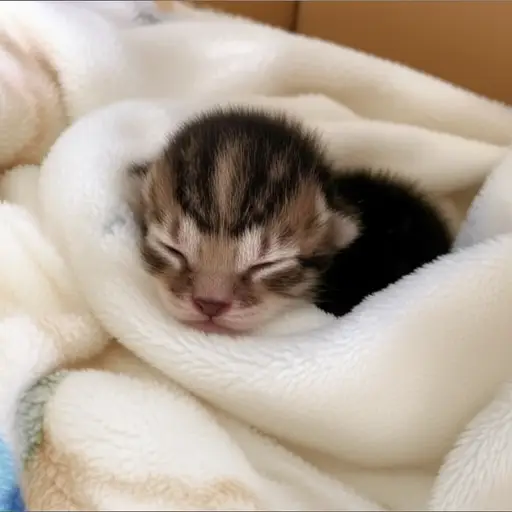 小猫出生时眼睛是闭着的。