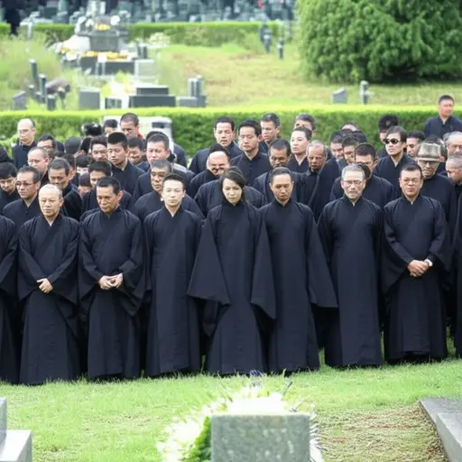 超过两百人出席了葬礼。