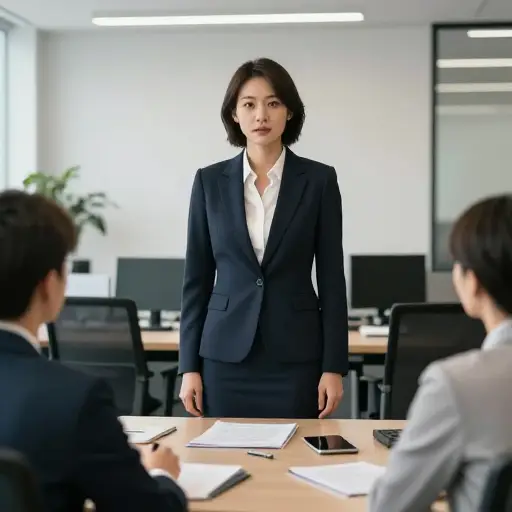 她是个令人敬畏的女人，受到所有同事的尊敬。