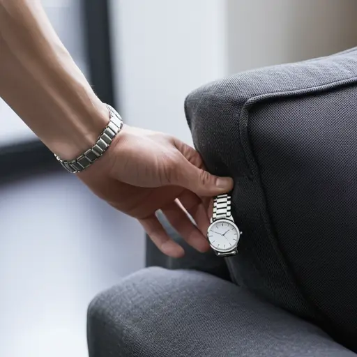 我丢了手表——哦，它在这里。