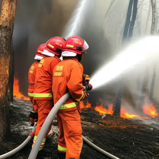 消防员迅速扑灭了森林火灾。