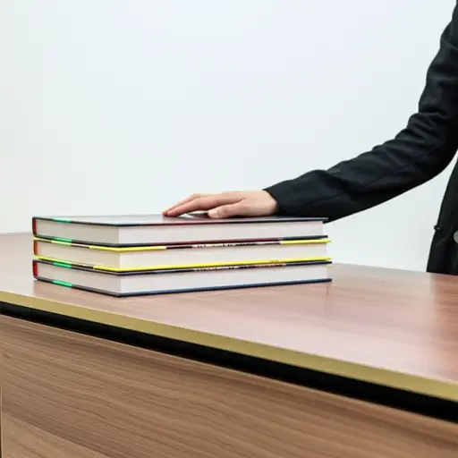 请把你的书从柜台上拿走。