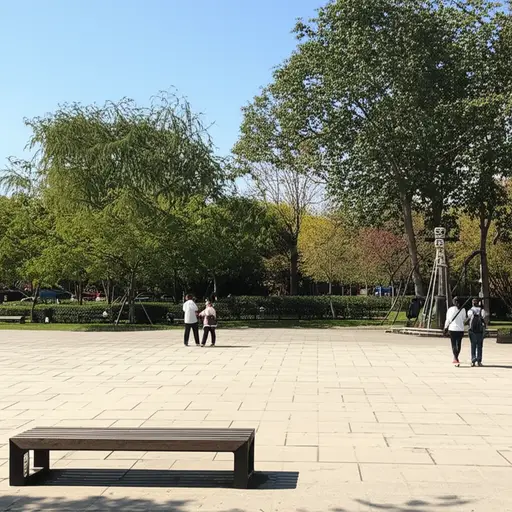 公园里只有几个人。