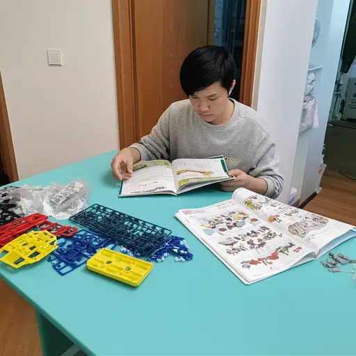 请按照说明书上的指示来组装这个玩具。