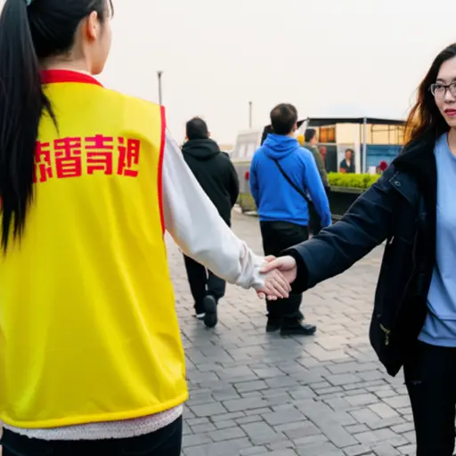 志愿者主动站出来帮忙。