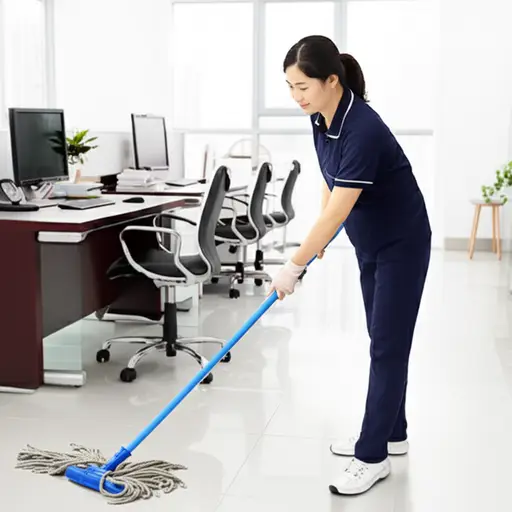 我妈妈是一名办公室清洁工。