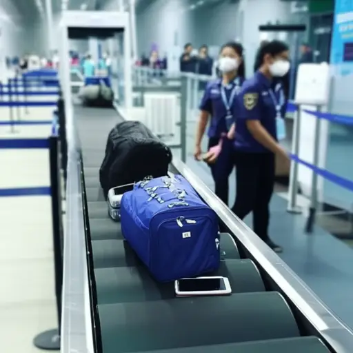 请将您所有的个人物品放在传送带上进行安检。