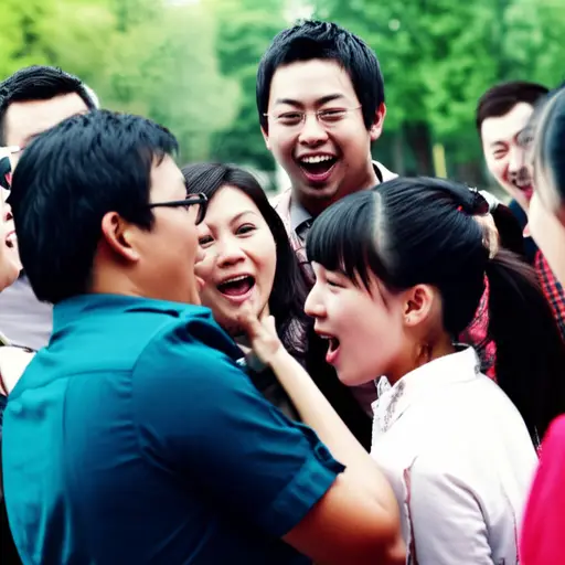 他们都在大声说话。